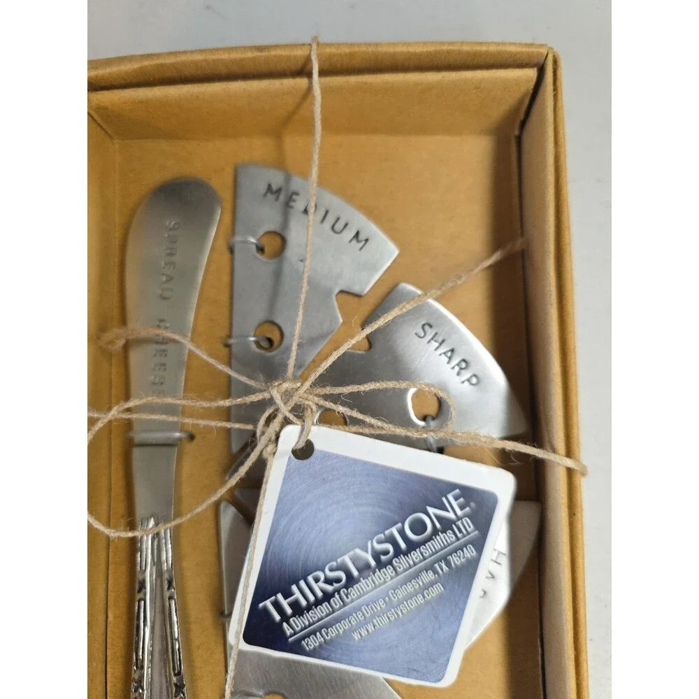 Thirstystone Cheese Markers Spreader Hand-Stamped Medium Sharp Hard Soft NIB